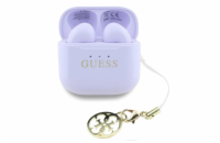 Guess Classic Logo Charm TWS Bezdrátová Sluchátka Fialová Elegantní bezdrátová TWS sluchátka Guess s ikonickým logem nabízejí stylový design, kvalitní zvuk a pohodlné nošení pro každodenní poslech. E