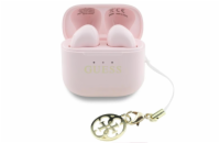 Guess Classic Logo Charm TWS Bezdrátová Sluchátka Růžová Elegantní bezdrátová TWS sluchátka Guess s ikonickým logem nabízejí stylový design, kvalitní zvuk a pohodlné nošení pro každodenní poslech. EA