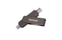 Patriot iLuxe Stick C MFi/256GB/USB 3.2/Lightning + USB-C/Černá