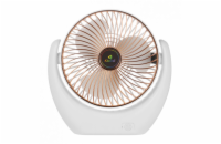 Přenosný ventilátor Kisonli F105, 2000mAh – bílá/zlatá Přenosný ventilátor Kisonli F105 s kapacitou 2000mAh zajistí osvěžení kdekoliv potřebujete. Vhodný na doma, do kanceláře i na cesty díky bezdrát
