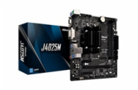 ASRock MB Intel procesor J4025M, 2xDDR4, HDMI, VGA, DVI-D, mATX