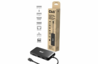 Club3D Dokovací stanice 8v1, USB-C 3.2, 1xHDMI, 1xDP, 2xUSB, 1xmicroSD/SD, 1xUSB-C PD100W, 1xRJ45, černá