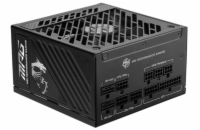 MSI zdroj MPG A850GS PCIE5/ 850W/ ATX3.1/ akt. PFC/ 10 let celk. záruka/ 135mm fan/ modulární kabeláž/ 80PLUS Gold