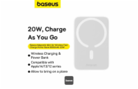 Bezdrátová powerbanka Baseus Magnetic Mini Air 6000mAh, 20W bílá