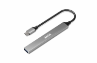 PORT CONNECT USB-C HUB, 4× USB + 1× USB-C 100W PD, stříbrná