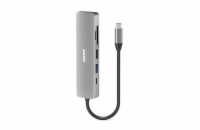 PORT CONNECT USB-C 1× 4K dokovací stanice, 6v1, stříbrná