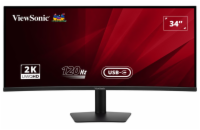 ViewSonic VA3420C  34" 21:9, 3440 x 1440, SuperClear® VA zakřivený monitor, 120Hz, 2 HDMI, DP, USB, USB-C 96W, speakers,