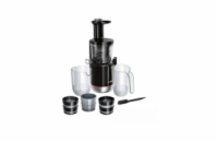 Bosch MESM731M šnekový odšťavňovač, 150 W, nastavení hustoty nápoje, 3 filtry, zpětný chod, černá