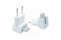 DeTech Adaptér EU plug pro Apple - bílá Max. výkon 2500W, Napájecí napětí 220V, Typ Standardní, Použití Interiér, Barva Bílá