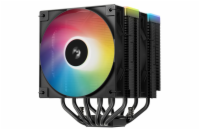DEEPCOOL chladič AG620 BK ARGB V2 / 2x 120mm fan / 6x heatpipes / PWM / pro Intel i AMD / černý