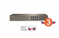BAZAR - Tenda TEG5310P-8-150W - L3 managed Gigabit PoE AT Switch, 8x PoE AF/AT 10/100/1000Mbps, 1xSFP 1Gbps - poškozený