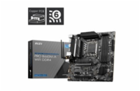 BAZAR - MSI MB Sc LGA1700 PRO B660M-A WIFI DDR4, Intel B660, 4xDDR4, 2xDP, 2xHDMI, WI-FI, mATX - Po opravě (Bez příšluše