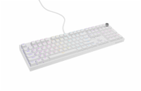 Herní mechanická klávesnice Genesis THOR 404/RGB/Gateron Yellow Pro/Drátové USB-A/US layout/Bílá