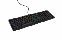 Herní mechanická klávesnice Genesis THOR 404/RGB/Gateron Yellow Pro/Drátové USB-A/US layout/Černá