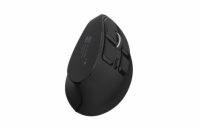 Vertikální bezdrátová myš Natec EUPHONIE PRO/Vertikální/Optická/Pro praváky/4 000 DPI/USB+BT/Černá