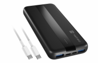 Power banka Natec TREVI SLIM Q V2 10000mAh, 2X USB-A 18W, 1X USB-C 20W, USB-C - USB0-C kabel, černá