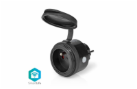 Nedis WIFIPO110EBK - WiFi Chytrá Zásuvka | Francouzský Typ E | IP44 | 3680 W || -5 - 40 °C | Android™ / IOS | Černá
