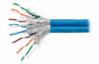 PLANET kabel SFTP, drát, Cat 6A, 4p, 500MHz, LS0H, TWIN stíněný každý pár, Planet Elite, modrý, Dca, balení 2*500m