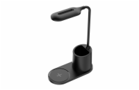 Platinet stolní LED lampa 3W, bezdrátové nabíjení, černá