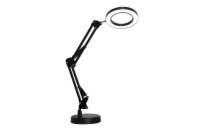 Platinet stolní LED lampa Magnify 10W stmívatelná s lupou, černá
