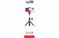 WG - Selfie tyč WG 6, Selfie tyč + tripod, teleskopická, s bluetooth tlačítkem, černá