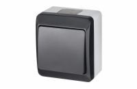 Instalační spínač nástěnný Hermes 0331-07 antracit IP44