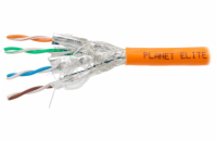 PLANET Elite kabel FTP, drát, Cat 7, 4pár, 600MHz, SFTP LS0H B2ca- stíněný každý pár, oranžový, Dca, balení 500m