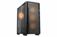 COUGAR PC skříň UNIFACE RGB Black Mid Tower Mesh Front Panel 4 x 120mm ARGB Fans TG Left Panel