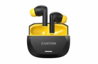 Bezdrátová stereo sluchátka True wireless Hexagon 7, černo/žlutá