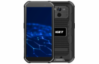 iGET T1 6 + 128 Black - odolný mobilní telefon
