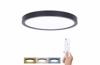 Solight LED osvětlení s dálkovým ovladačem Estela Black, 60W, 4500lm, 50cm, změna chromatičnosti, stmívatelné