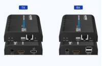 PremiumCord 4K@60Hz HDMI KVM extender s USB 2.0 na 120m přes LAN síť, over IP