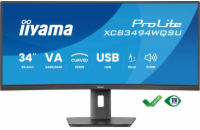 iiyama ProLite/XCB3494WQSU-B1/34"/VA/wQHD/120Hz/0,4ms/Black/3R