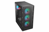 COUGAR PC skříň AIRFACE PURE RGB Black Mid Tower Mesh Front Panel 3 x 120mm ARGB Fan, Rear Panel 1x 120mm ARGB Fan