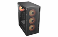 COUGAR PC skříň AIRFACE PURE PRO Black Mid Tower Mesh Front Panel 3 x 120mm ARGB Fan, Rear Panel 1x 120mm ARGB Fan