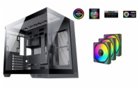 1stCOOL CubeTower DREAMER, skrinka ATX, 3x ARGB ventilátor + radič, USB3.0, USB-C, čierna