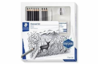 STAEDTLER Uhlíkové tužky "Design Journey Lumograph", sada s pryží, ořezávátkem, grafit. Tužkami