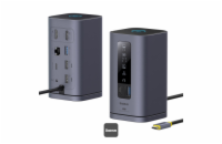 Baseus Dokovací stanice Spacemate 10v1 (USB-C PD 100W, USB-C, 2x USB-A, 2x HDMI) šedá
