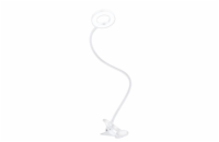 Solight LED stmívatelná stolní lampička s klipem bílá, 300lm, nastavitelná teplota světla, USB - WO66-W