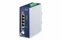 Planet IVC-234GPT, VDSL2 průmyslový ethernet konvertor, 4x 1Gb 802.at PoE+, profil 17a/30a/35b,G.993.5 G.Vectoring,G.INP