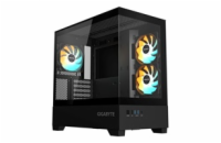 GIGABYTE C201 PANORAMIC/Midi Tower/Transpar./Černá