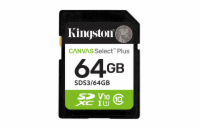 KINGSTON 64GB SDXC CANVAS Plus Class10 UHS-I 100MB/s Read Flash Card Gen3