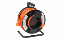 Prodlužovací kabel na bubnu 50 m / 1 zásuvka / oranžový / PVC / 230 V / 1,5 mm2