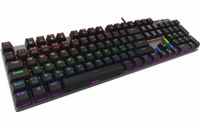 WG - Herní mechanická klávesnice WG, podsvícená, drátová, černá