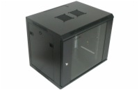 XtendLan 9U/600x450, na zeď, jednodílný, rozložený, skleněné dveře