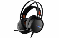 CANYON Herní headset Interceptor GH-8A, LED, PC/PS4/Xbox one, Deep bass, kabel 2m, USB+2x3,5F TRS jack + rozbočovač