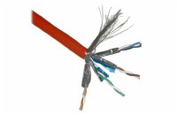 PLANET kabel FTP, drát, Cat 5e, fyzicky 6A, 4p, LS0H, stíněný každý pár, Planet Elite, oranžový, Dca, metráž na 10m