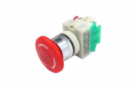 Tlačítko havarijní červené LAY37  6A 250V OFF-ON/ON-OFF