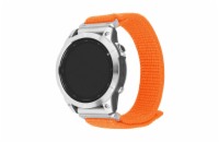 Nylonový řemínek FIXED Nylon Sporty Strap pro Garmin QuickFit 26mm, oranžový
