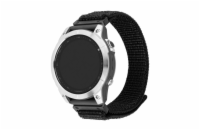 Nylonový řemínek FIXED Nylon Sporty Strap pro Garmin QuickFit 26mm, černý